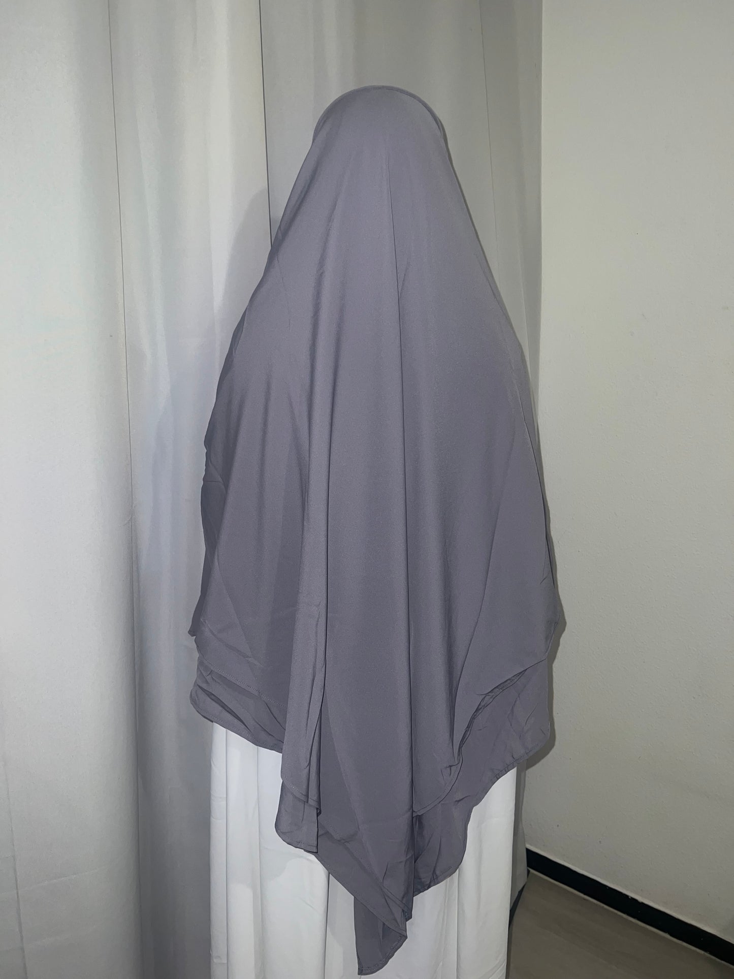 Khimar - Pearl grey medina silk